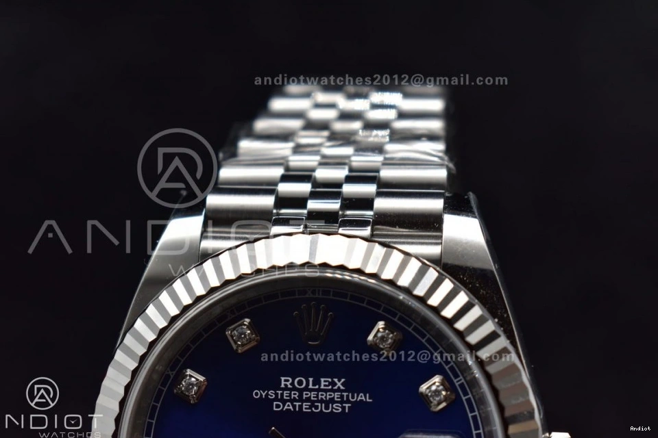 1:1 Jubilee DateJust Steel SS Clean On 41 Best Edition Diamonds VR3235 Blue Dial 904L 126334 Bracelet 0504